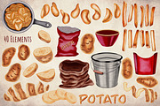 Watercolor Potato Illustration Bundl, an Illustration by Andre_Eva (Thumbnail 3 of 11)