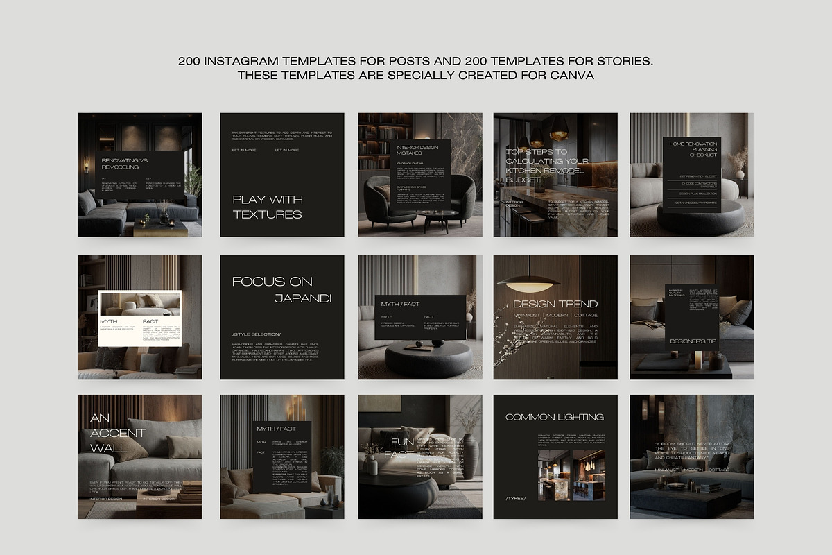 Interior Design Instagram Bundle III, a Social Media Template by Instprofi | Studio Estimo (Photo 20 of 49)