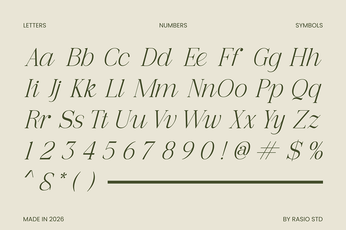 Mazzini Modern Italic Font, a Serif Font by Rasio Studio (Photo 2 of 8)