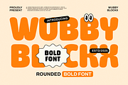 WubbyBlockx - Rounded Bold Font, a Sans Serif Font by Mine Type Lab (Thumbnail 1 of 10)