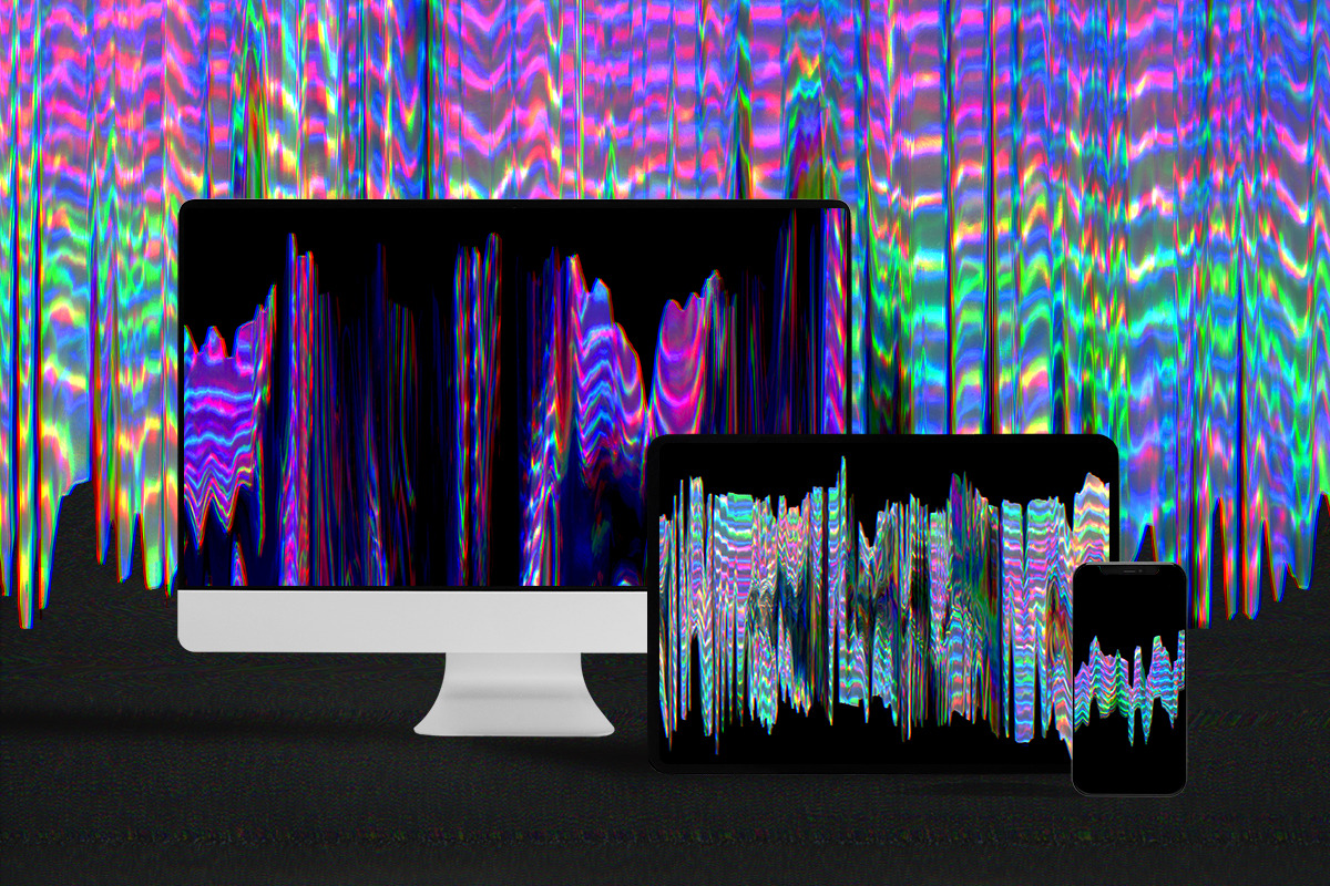 Holographic Glitch. 3D Backgrounds, a Texture Graphic by Julie&Taily (Photo 5 of 19)
