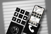 163 Black Aesthetic iOS 14 App Icons, an Icon by velychko.ua (Thumbnail 1 of 6)