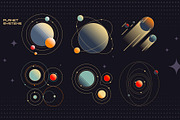 Retro Space UI. Set of 100 elements, an Object Graphic by Olga Ryzychenko (Thumbnail 7 of 10)