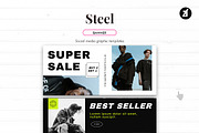 Steel Social media template, a Social Media Template by Chanut is industries (Thumbnail 9 of 11)