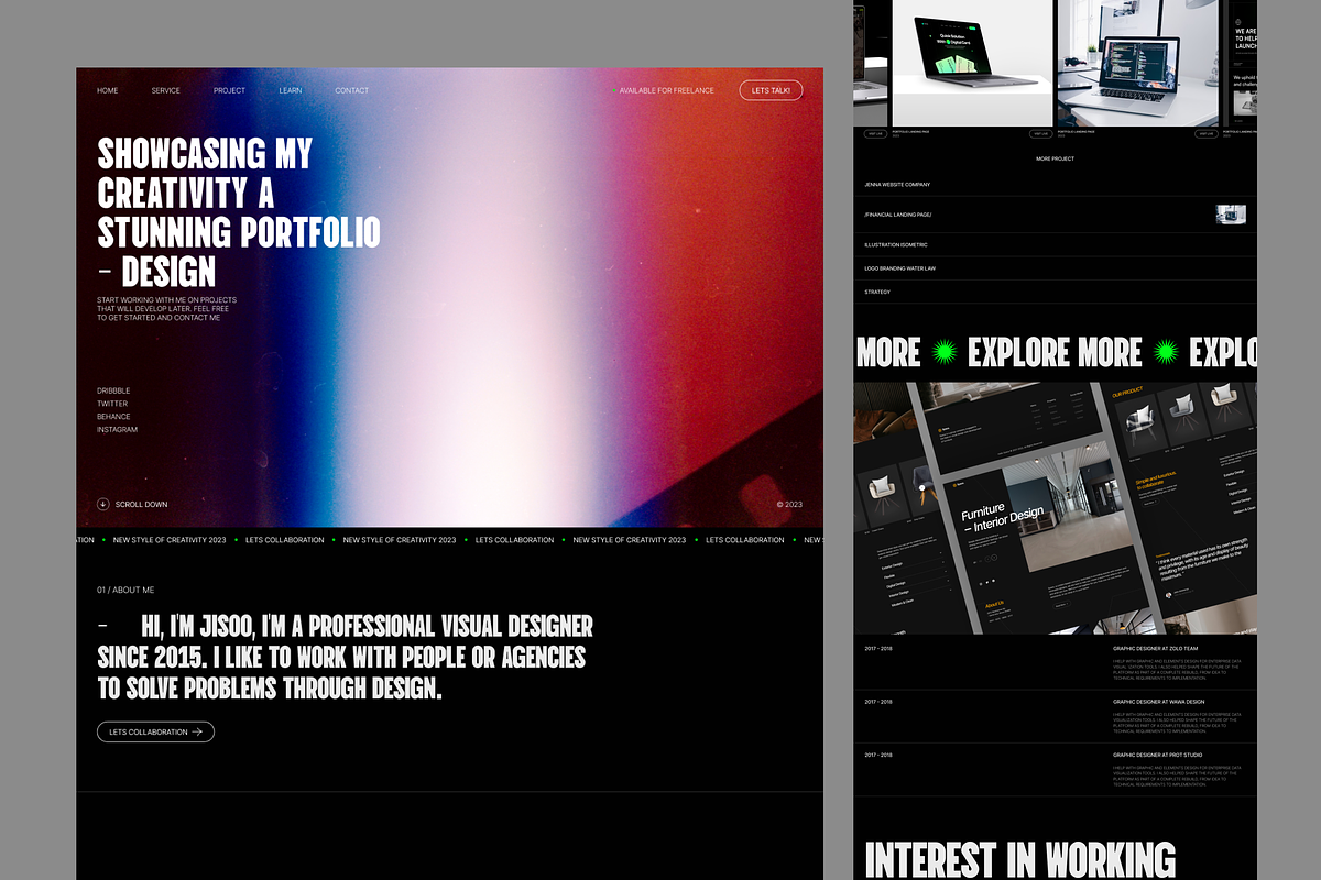 Jisoyee - Portfolio Landing Page, a Landing Page Template by SundayWorkTeam (Photo 2 of 3)