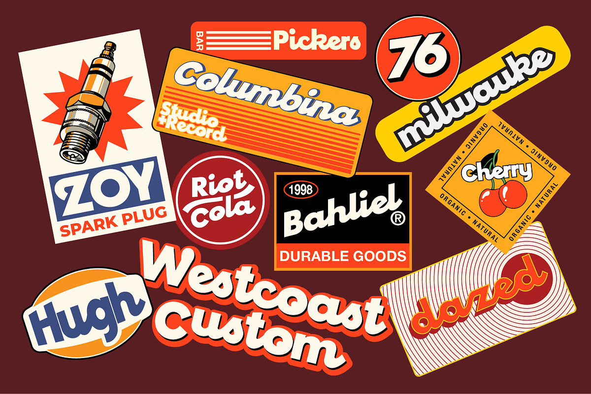 Pickers - Retro Bold Typeface, a Script Font by Any-Type® Foundry (Photo 4 of 9)