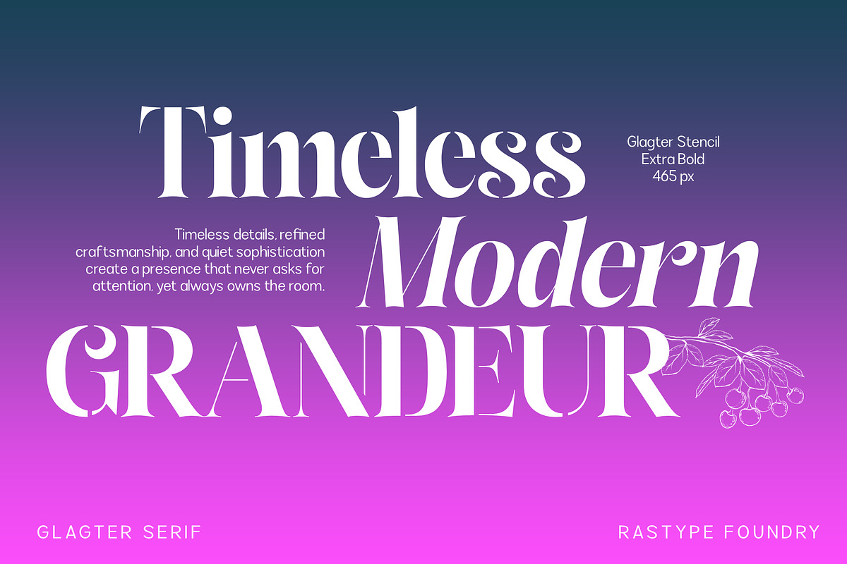 Glagter Normal - Family Font, a Serif Font by Rastype (Photo 2 of 15)