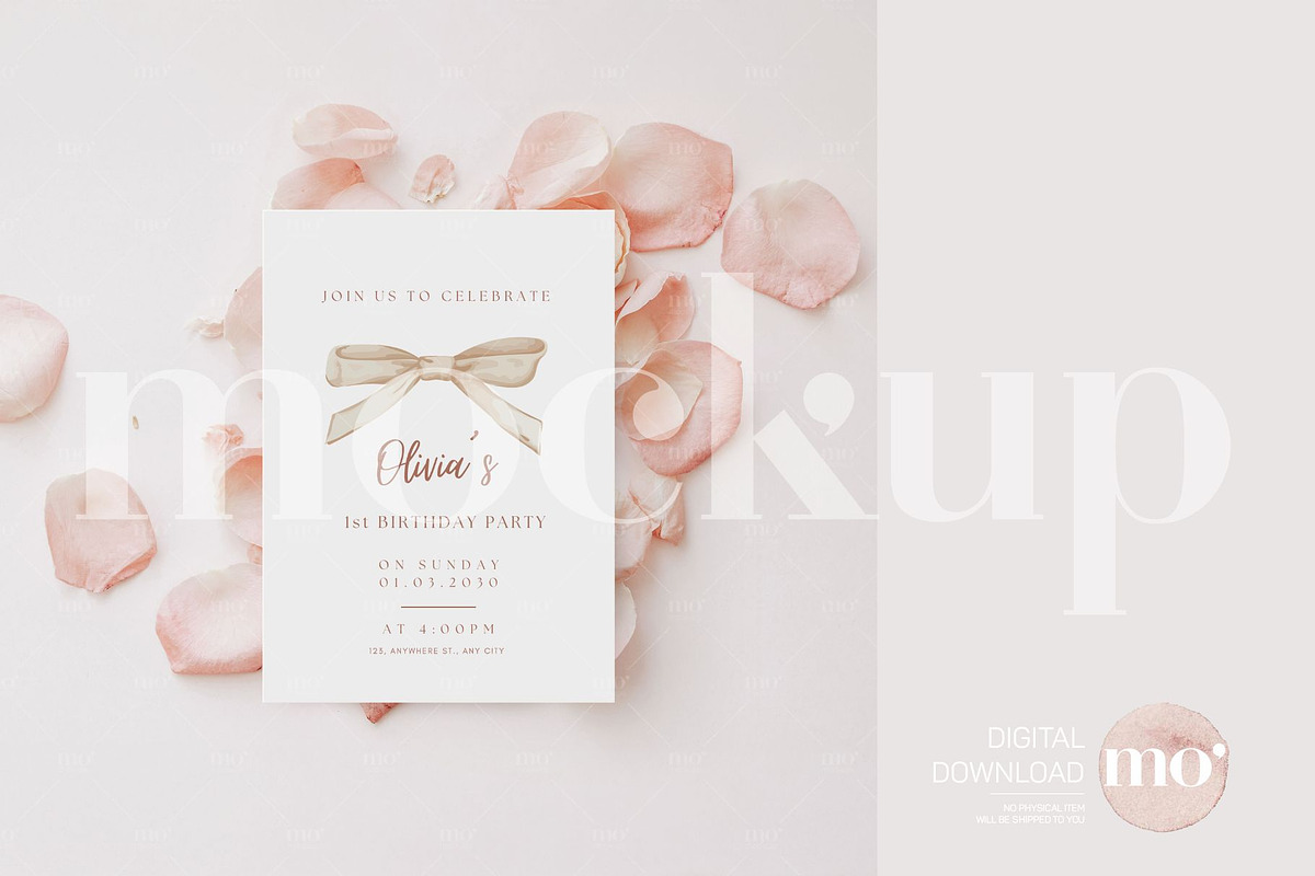 Romantic Rose 5x7 Card Mockup, a Product Mockup by MoMockups (Photo 2 of 4)