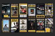 Fitness Yellow Template, a Social Media Template by Kalubuak (Thumbnail 7 of 10)
