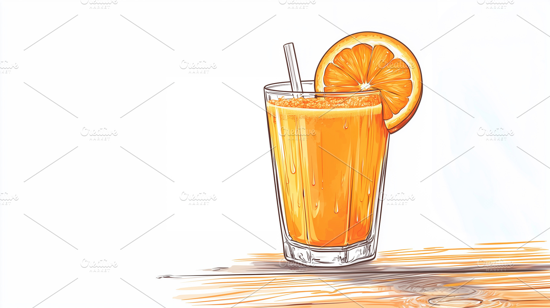 Refreshing glass of orange juice, a Food & Drink Photo by MistyDay