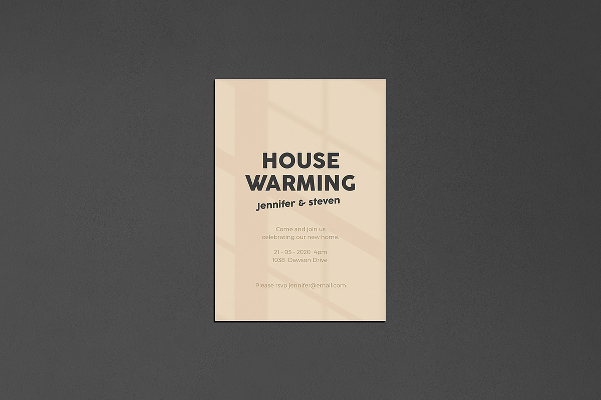 Modern housewarming invitation card, an Invitation Template by studioflashback (Photo 2 of 4)