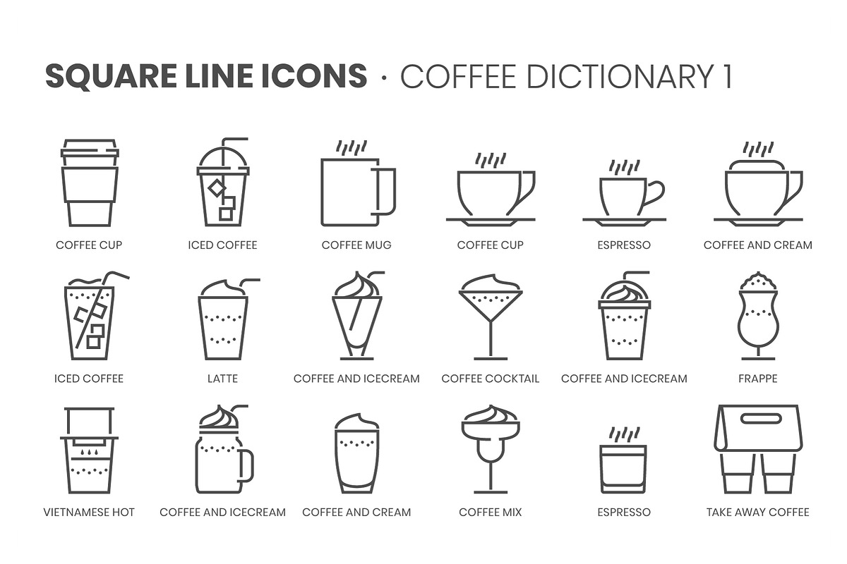 Square line icons, an Outline Icon by Howcolour (Photo 49 of 85)