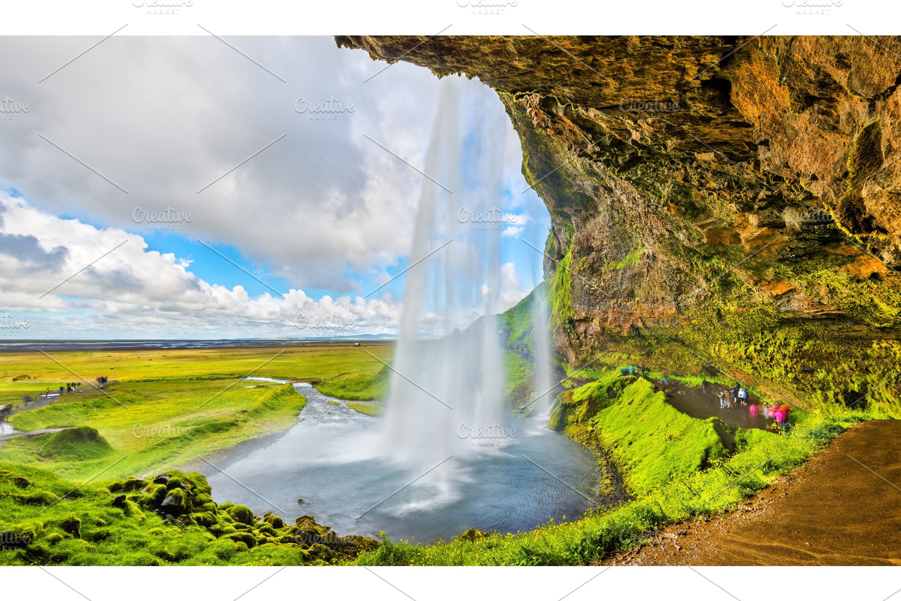 At the back of Seljalandsfoss waterfall - Iceland, a Nature Photo by Leonid Andronov
