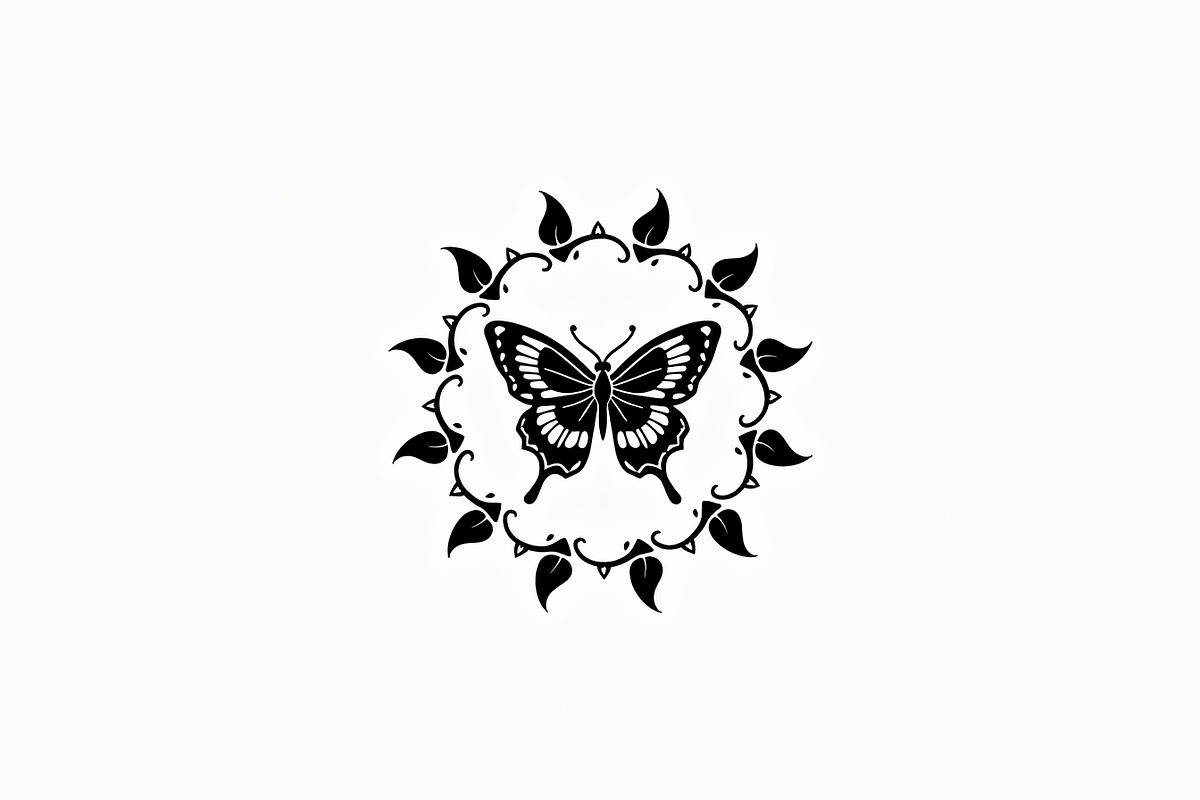 Butterfly Wreath Clipart Set, an Illustration by musafir_fashion (Photo 6 of 9)