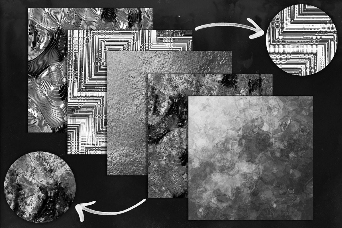 Antique Silver Textured Pack preview 3