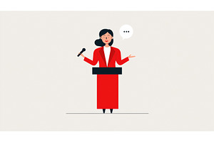 Illustration of a female public, a Person Illustration by Sergey Kotenev