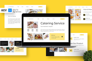 Catering Service - Food Keynote, a Presentation Template by Deepslide Studio