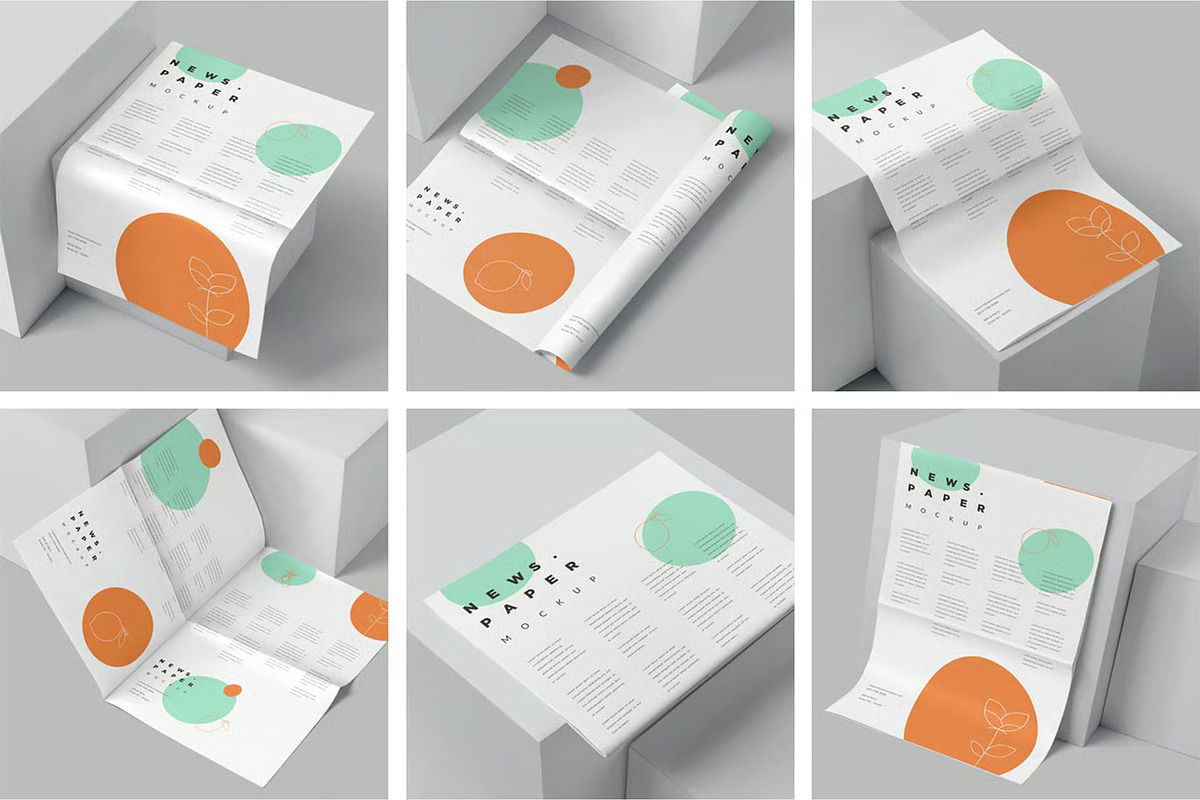 6 Professional Newspaper Ad Mockup, an Advertising Mockup by megostudi0 (Photo 1 of 8)