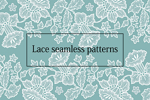lace seamless patterns, ribbons., a Pattern Graphic by Ajuga
