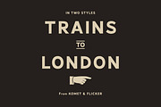 Trains to London, a Sans Serif Font by Komet & Flicker (Thumbnail 1 of 14)