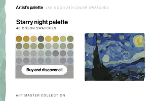 Van Gogh 240 Color Swatches Palette