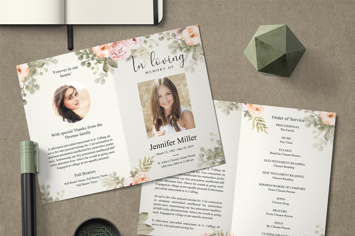 Funeral Obituary Template, an Invitation Template by TemplatesForest (Photo 1 of 3)