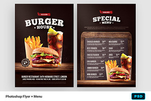Burger Flyer + Menu, a Flyer Template by Bornx Design