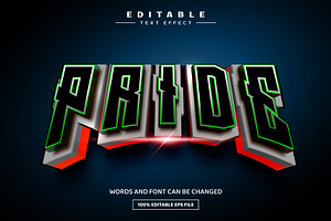 Pride 3D Editable Text Effect