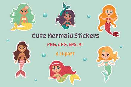Cute Mermaid Stickers