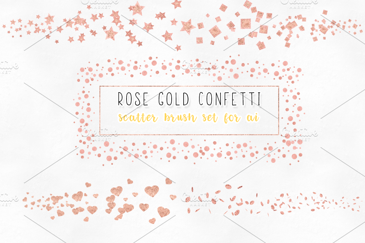 rose gold confetti brushes, a Brush Add-On by TeaBerry (Photo 1 of 2)