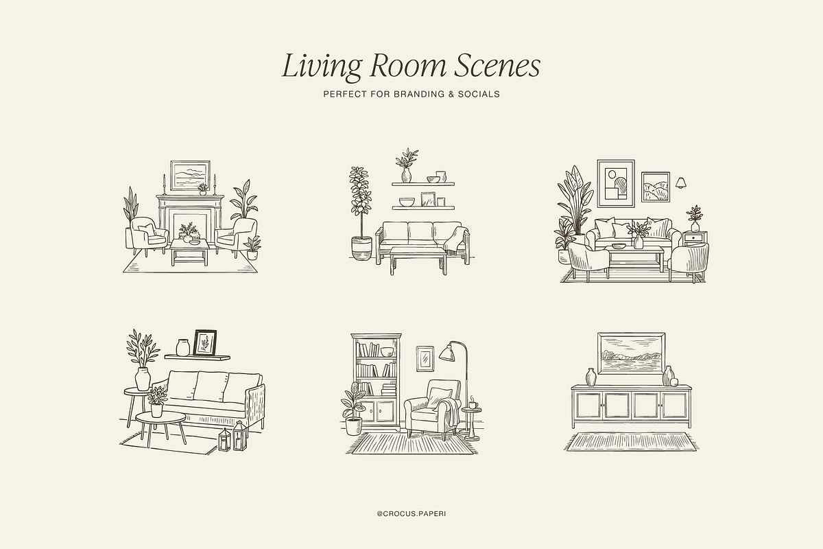 INTERIOR DESIGNER line art clipart, an Object Illustration by Crocus Paperi (Photo 7 of 13)
