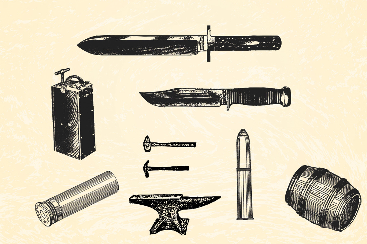 ARMAMENT - Vintage Illustration Pack, a Graphic by AndrewPixel (Photo 5 of 11)
