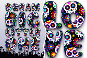 Skull Party Font, a Sans Serif Font by Nobu Collections (Thumbnail 3 of 7)