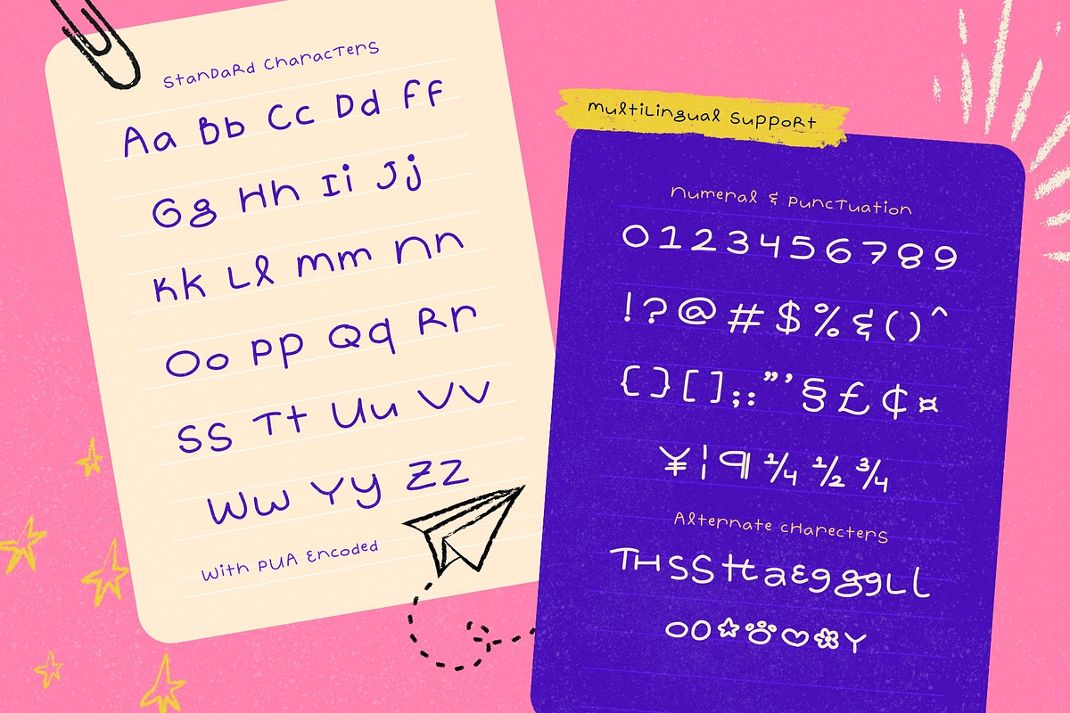 Magic Paw Cute Handwriting, a Handwritten Font by Sloulyfe (Photo 8 of 9)