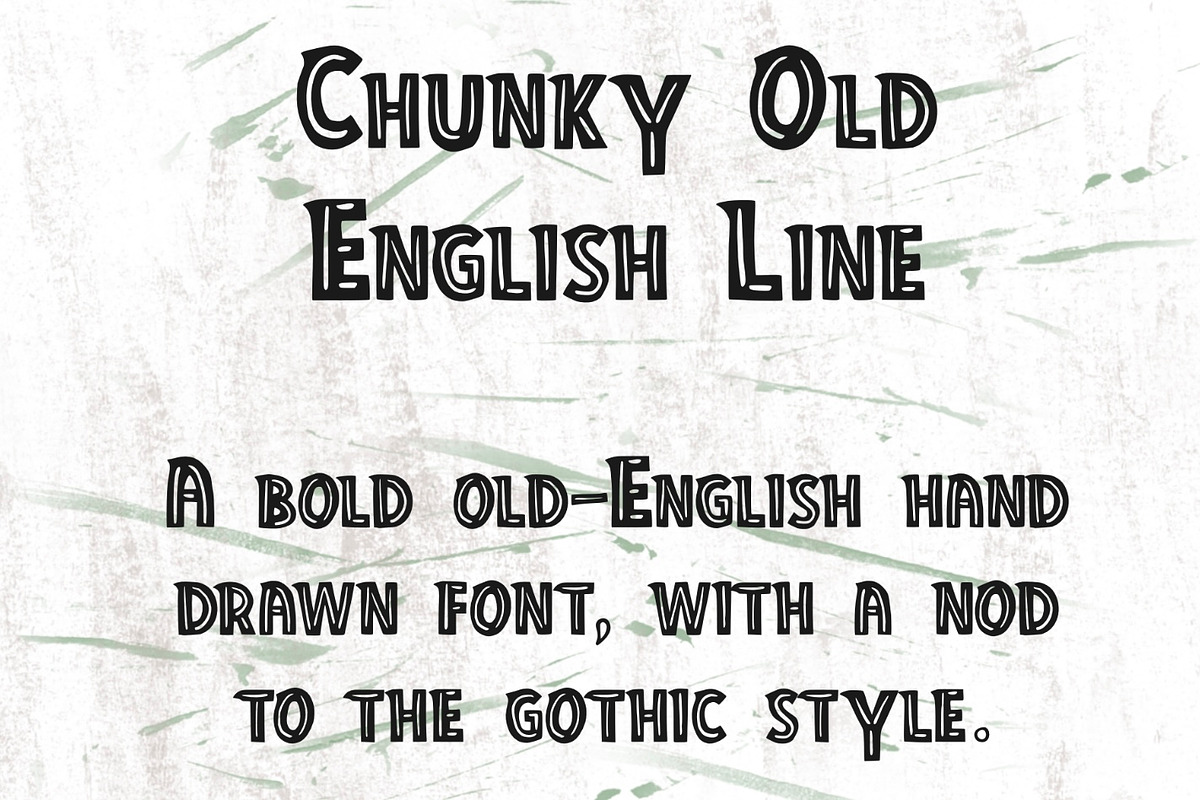 Chunky old English line font, a Font by Charlotte Breedon Design (Photo 5 of 5)