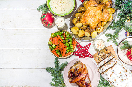 Festive Christmas dinner table, a Food & Drink Photo by Rimma