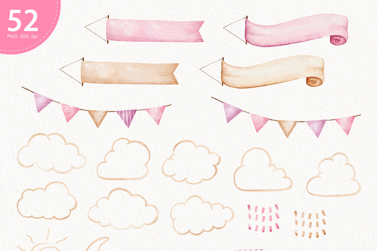 Watercolor Air Transport Clipart, a Transportation Illustration by TitaLivingArt (Photo 5 of 10)