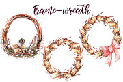 Watercolor Easter set with bunnies, a Texture Graphic by Antikva17 (Thumbnail 3 of 6)