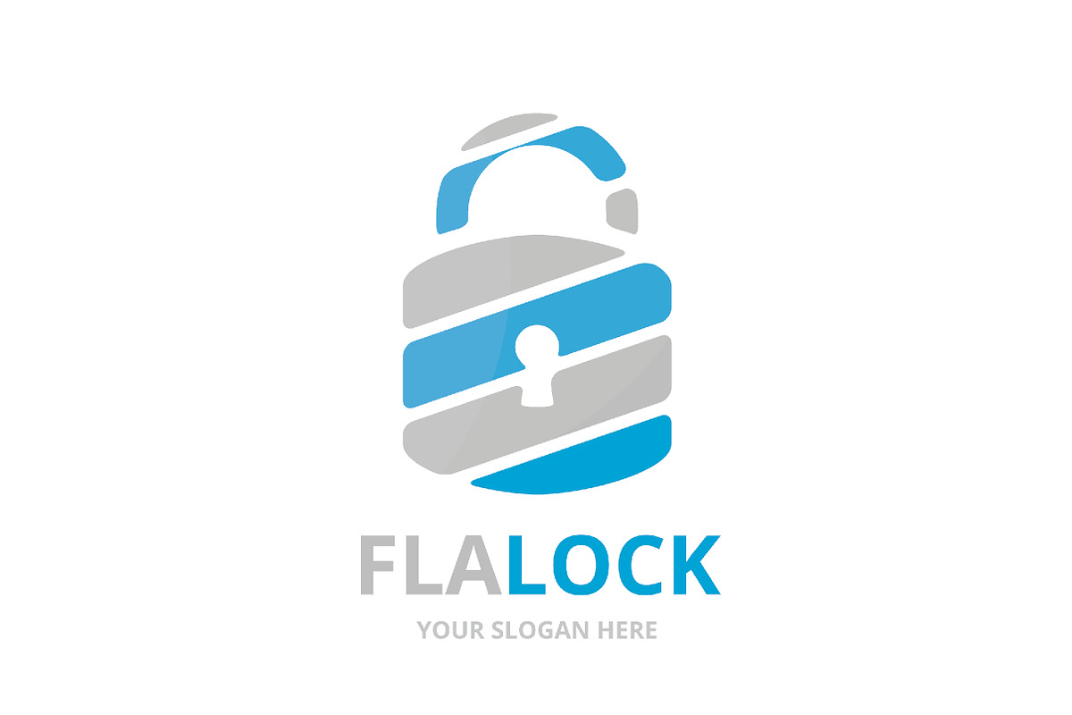 Vector lock logo combination., a Branding & Logo Template by GraphiShop
