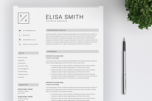 Elegant Resume Template / 4 pages