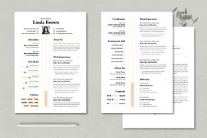 Modern Minimalist Resume Template, a Resume Template by MightyDesign