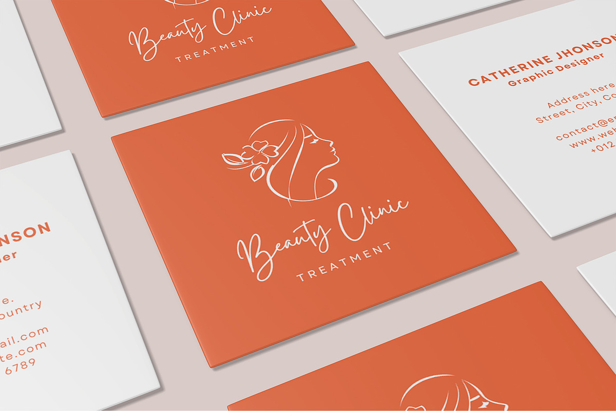 Square Business Card Mockup Bundles, a Business Card Template by Graphic Aesthetic (Photo 21 of 22)