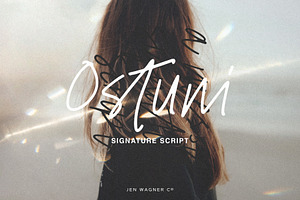 Ostuni | A Modern Signature Script, a Script Font by Jen Wagner Co