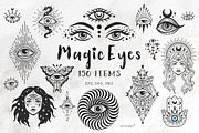 150 Magic Eyes. Mystic Third eyes, an Object Graphic by anvinoart (Thumbnail 1 of 10)