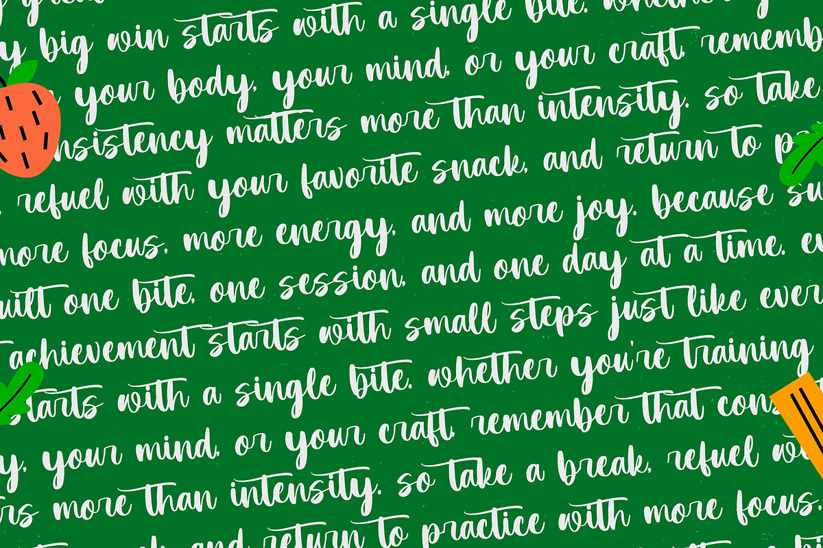 Practice Snack Bold Handwritten Font, a Script Font by Letterena Studios Script (Photo 8 of 20)