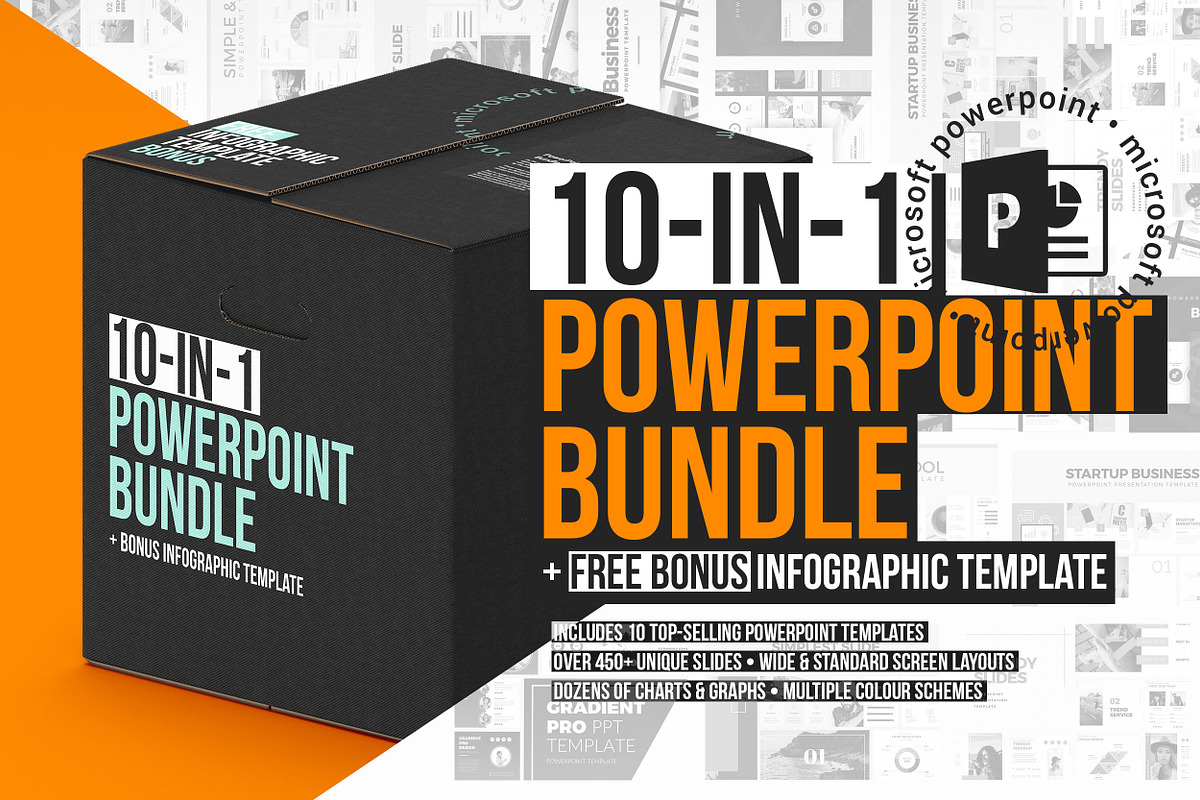 10-IN-1 PowerPoint Bundle, a Presentation Template by Wipavee (Photo 1 of 12)