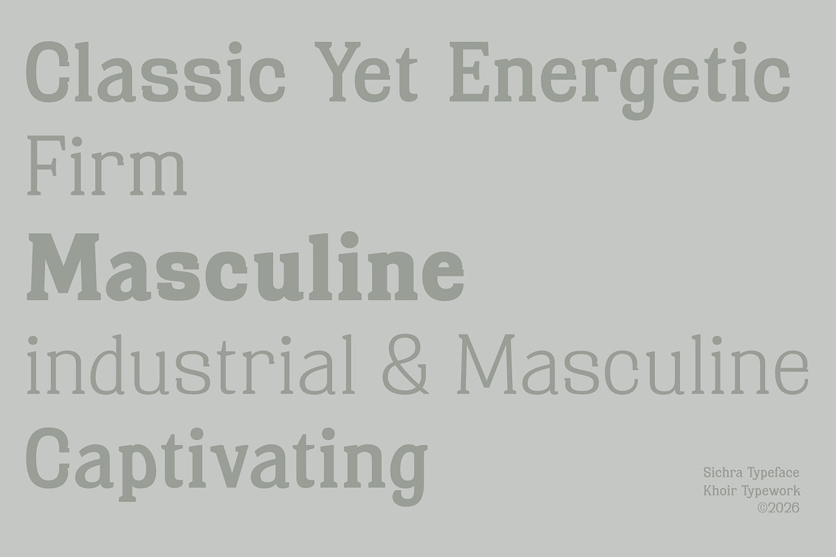 Sichra Typeface - Relaxed Slab Serif, a Slab Serif Font by Khoir (Photo 10 of 13)