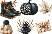 Beige & Black Autumn Watercolor PNG, an Illustration by Designking (Thumbnail 3 of 4)