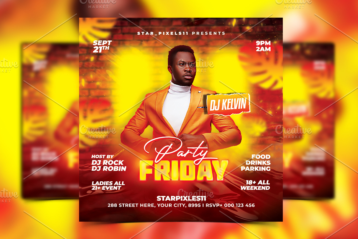 70 Night Club Party Flyer Bundle, a Flyer Template by StarPixles11 (Photo 3 of 16)