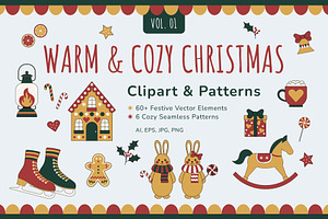 Christmas Clipart & Patterns Set